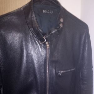 Leather Gucci jacket